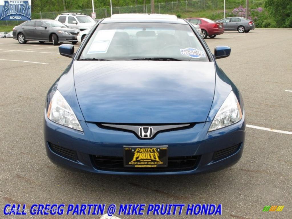 2005 Accord EX V6 Coupe - Sapphire Blue Pearl / Black photo #4