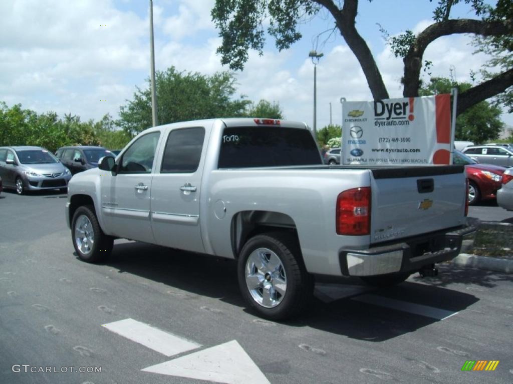 2010 Silverado 1500 LT Crew Cab - Sheer Silver Metallic / Light Titanium/Ebony photo #4