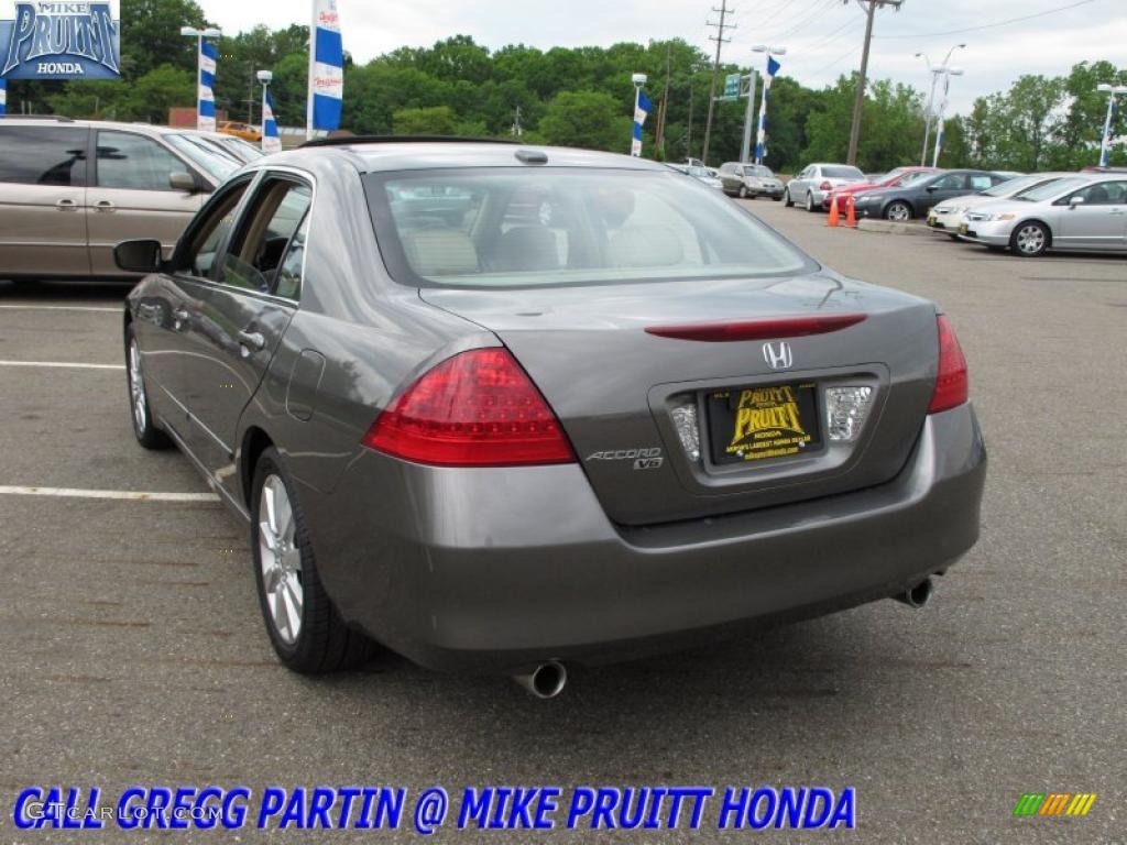 2007 Accord EX-L V6 Sedan - Carbon Bronze Pearl / Ivory photo #2