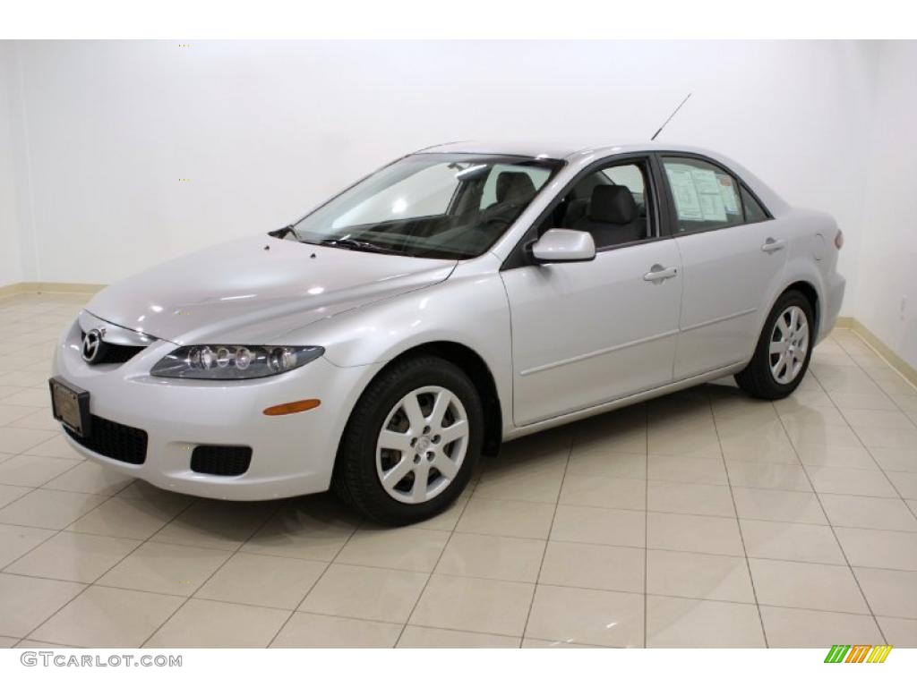 2007 MAZDA6 i Sport Sedan - Glacier Silver Metallic / Gray photo #3
