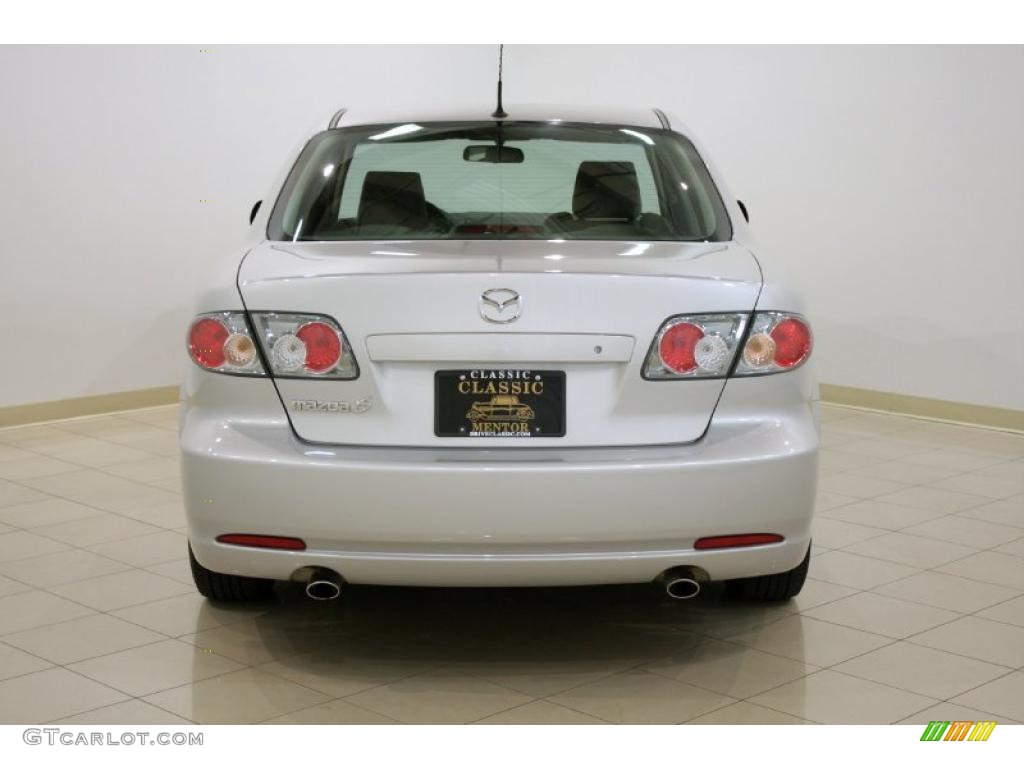 2007 MAZDA6 i Sport Sedan - Glacier Silver Metallic / Gray photo #6