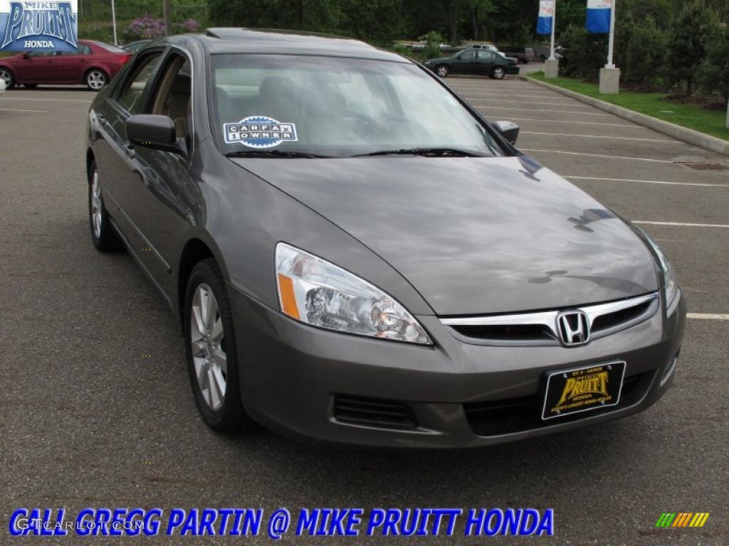 2007 Accord EX-L V6 Sedan - Carbon Bronze Pearl / Ivory photo #5
