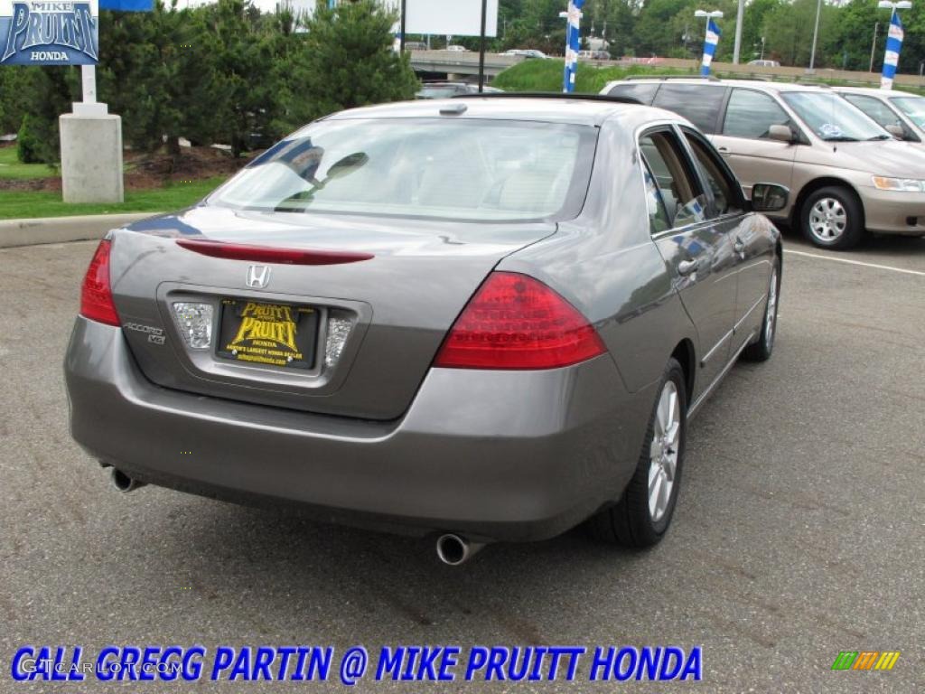 2007 Accord EX-L V6 Sedan - Carbon Bronze Pearl / Ivory photo #7