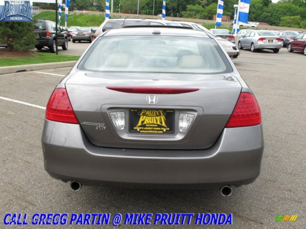 2007 Accord EX-L V6 Sedan - Carbon Bronze Pearl / Ivory photo #8