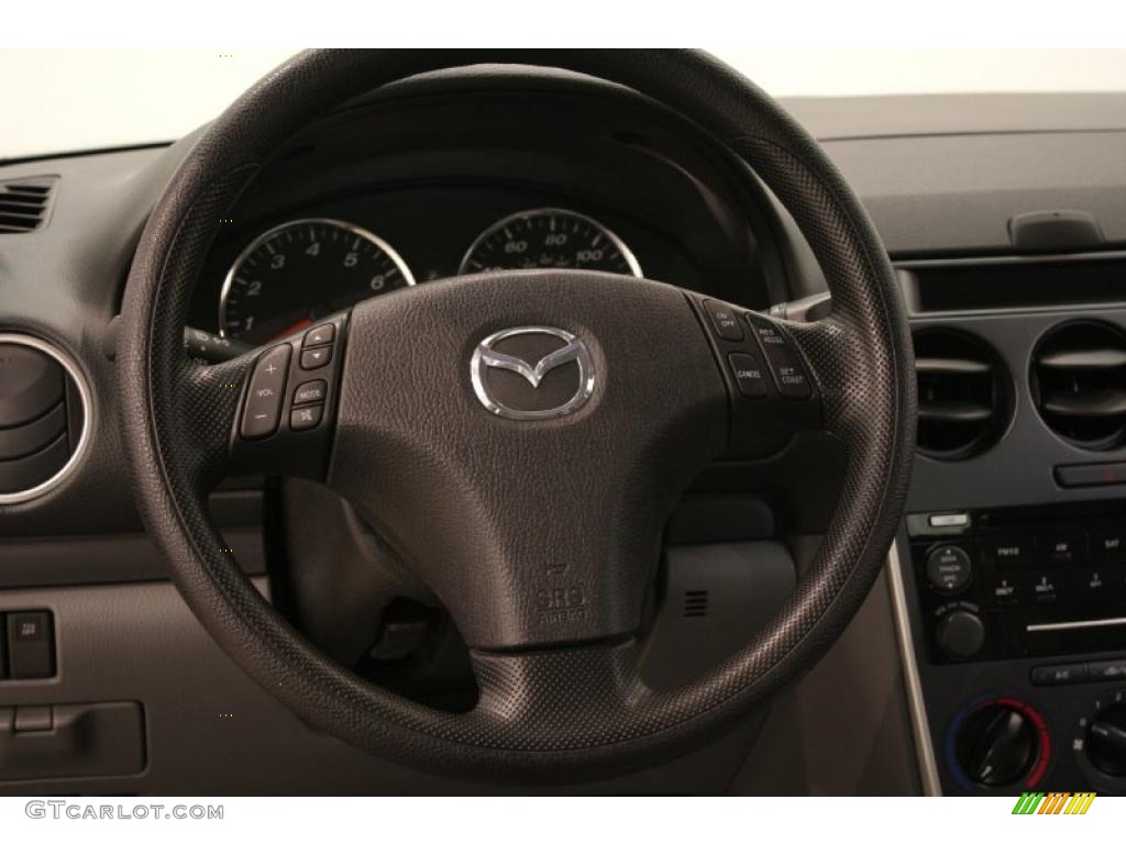 2007 MAZDA6 i Sport Sedan - Glacier Silver Metallic / Gray photo #12