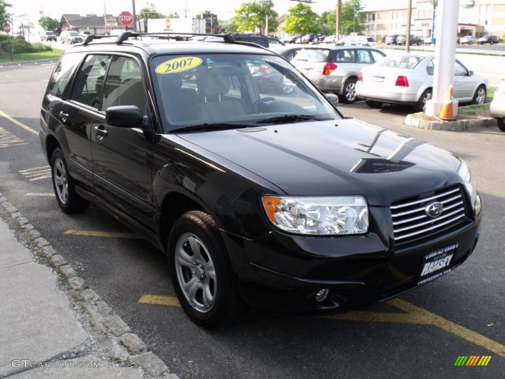 2007 Forester 2.5 X - Obsidian Black Pearl / Graphite Gray photo #10