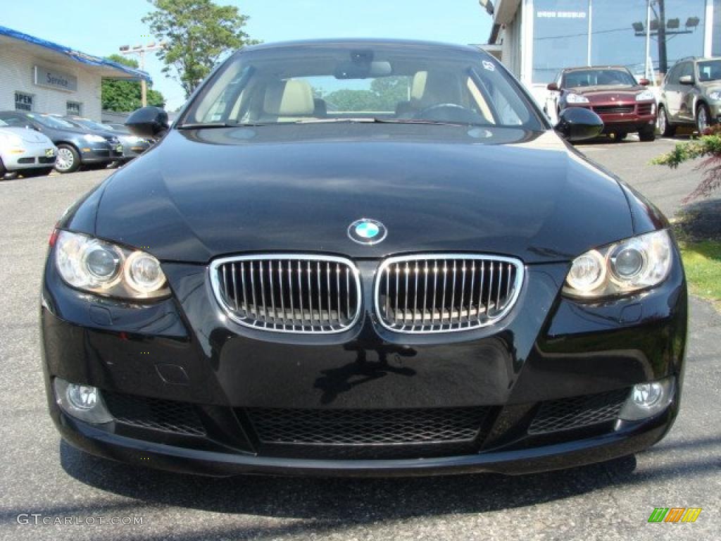 2007 3 Series 328i Coupe - Jet Black / Beige photo #2