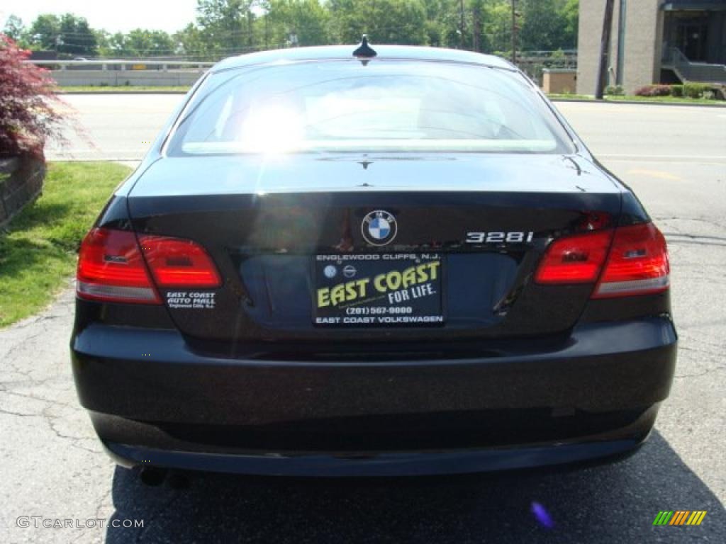 2007 3 Series 328i Coupe - Jet Black / Beige photo #4