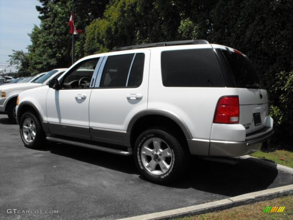 2003 Explorer Eddie Bauer 4x4 - Oxford White / Medium Parchment Beige photo #8