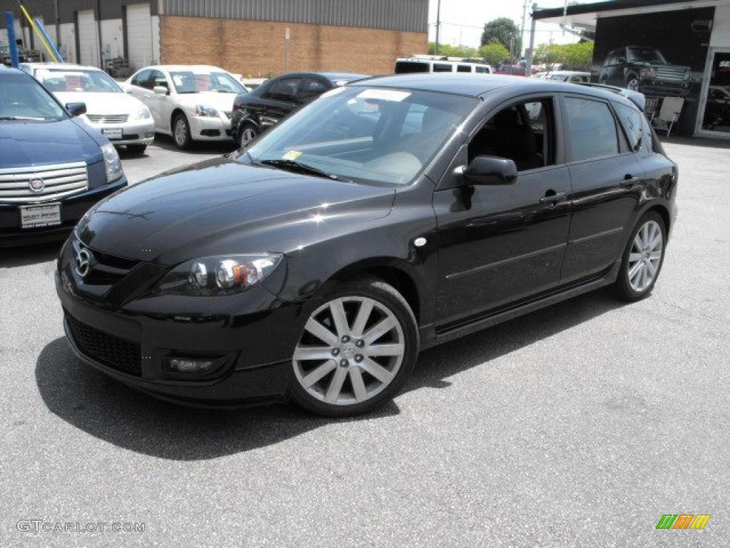 2008 MAZDA3 MAZDASPEED Grand Touring - Black Mica / MAZDASPEED Gray/Black photo #1