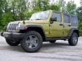 2010 Rescue Green Metallic Jeep Wrangler Unlimited Mountain Edition 4x4  photo #8