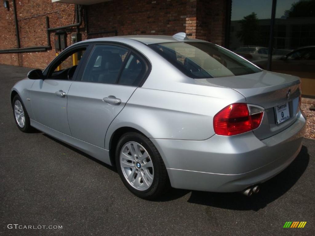 2007 3 Series 328xi Sedan - Titanium Silver Metallic / Black photo #4