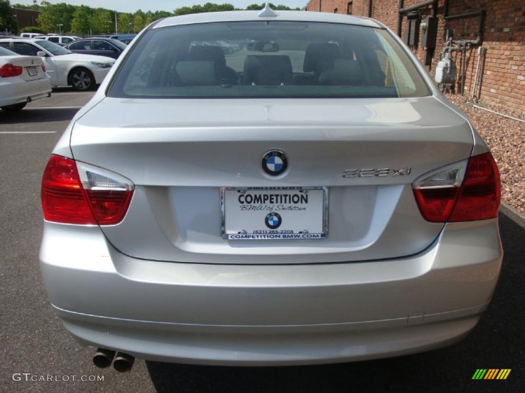 2007 3 Series 328xi Sedan - Titanium Silver Metallic / Black photo #5