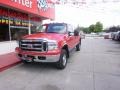2005 Red Ford F350 Super Duty Lariat SuperCab 4x4  photo #4