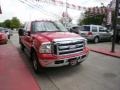 2005 Red Ford F350 Super Duty Lariat SuperCab 4x4  photo #5