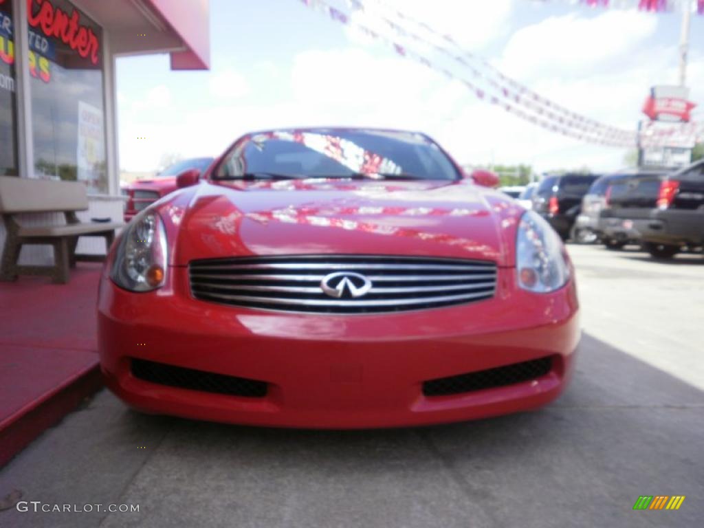 2005 G 35 Coupe - Laser Red / Stone photo #4