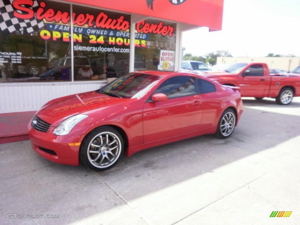 2005 G 35 Coupe - Laser Red / Stone photo #6