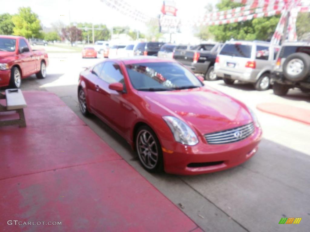 2005 G 35 Coupe - Laser Red / Stone photo #7