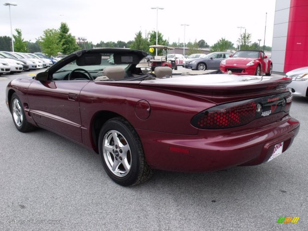 2002 Firebird Convertible - Maple Red Metallic / Camel photo #3