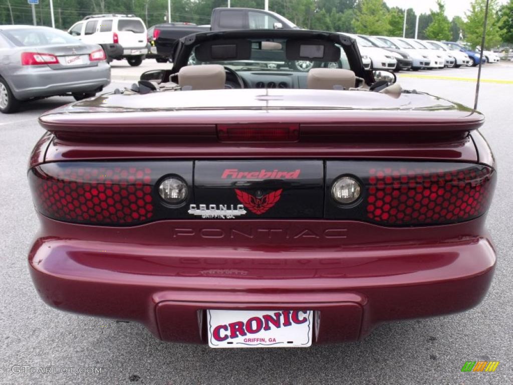 2002 Firebird Convertible - Maple Red Metallic / Camel photo #4