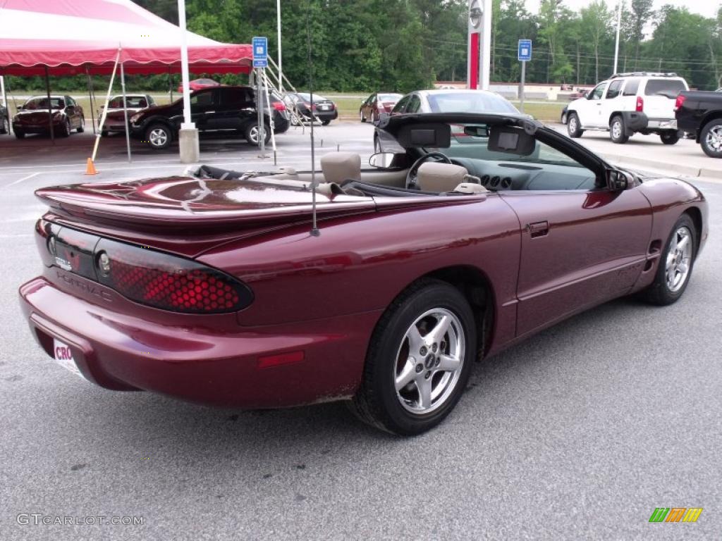 2002 Firebird Convertible - Maple Red Metallic / Camel photo #5
