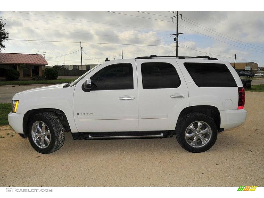 2007 Tahoe LTZ 4x4 - Summit White / Ebony photo #2