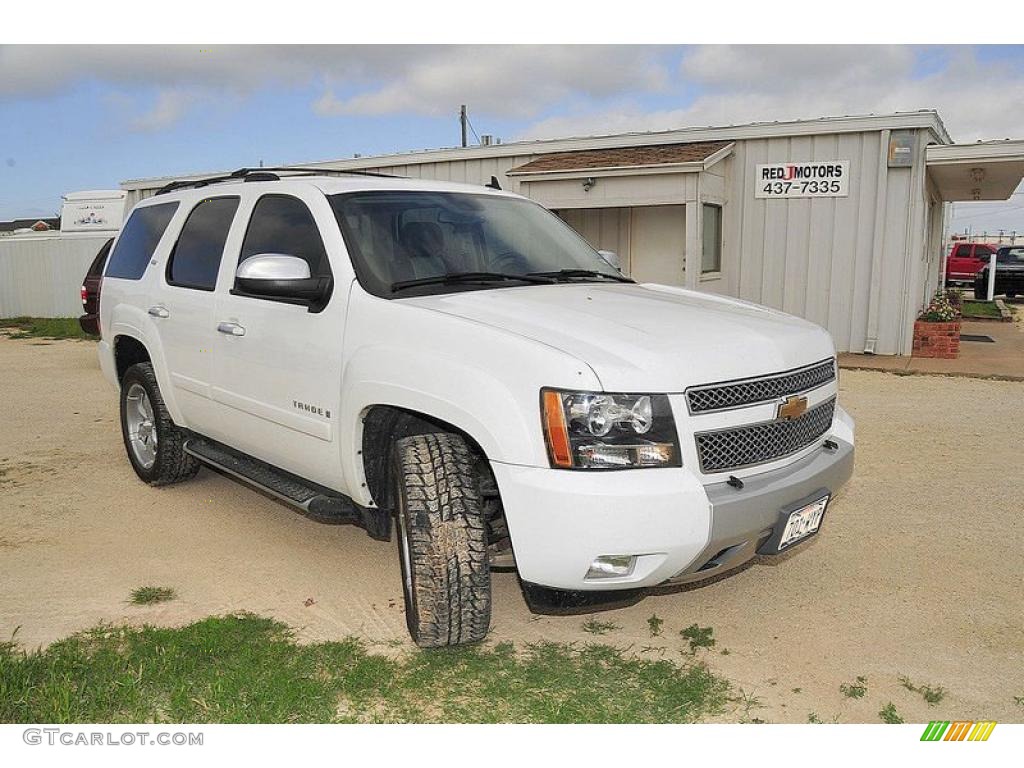 2007 Tahoe LTZ 4x4 - Summit White / Ebony photo #9