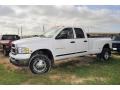 2005 Bright White Dodge Ram 3500 SLT Quad Cab 4x4 Dually  photo #1