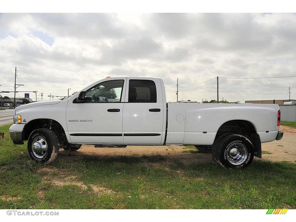2005 Ram 3500 SLT Quad Cab 4x4 Dually - Bright White / Taupe photo #3