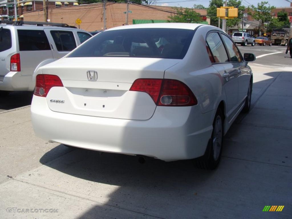 2007 Civic EX Sedan - Taffeta White / Ivory photo #4