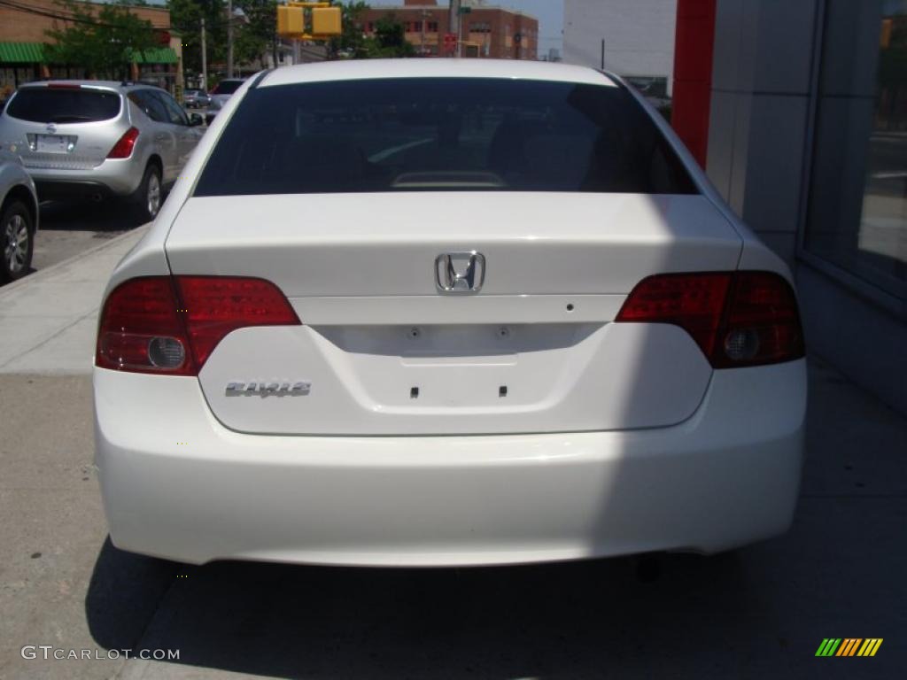 2007 Civic EX Sedan - Taffeta White / Ivory photo #5