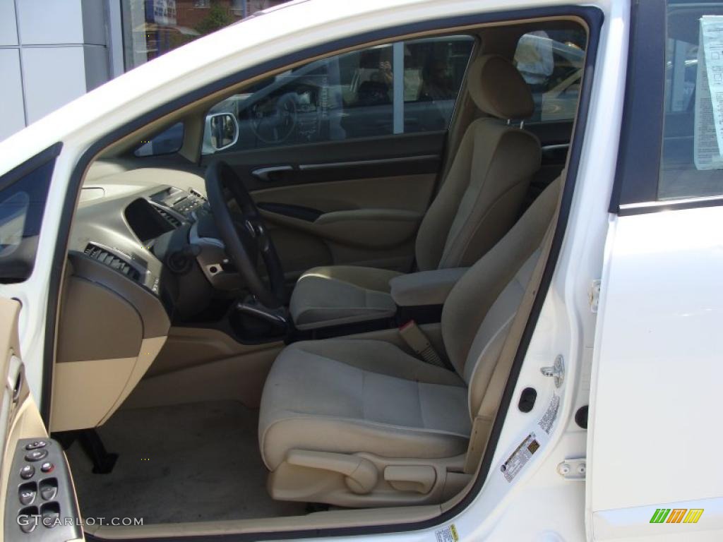 2007 Civic EX Sedan - Taffeta White / Ivory photo #11
