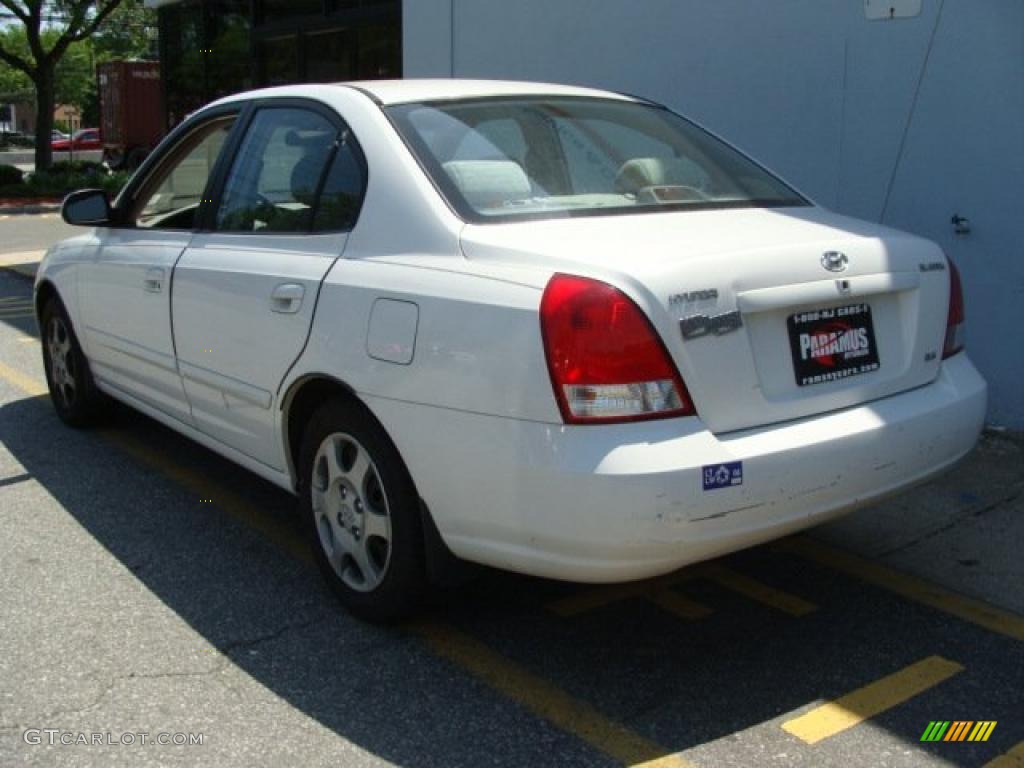 2002 Elantra GLS Sedan - Nordic White / Gray photo #4