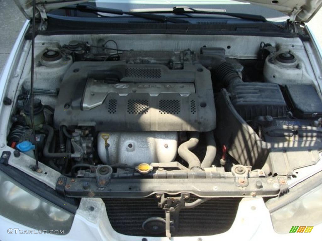 2002 Elantra GLS Sedan - Nordic White / Gray photo #15