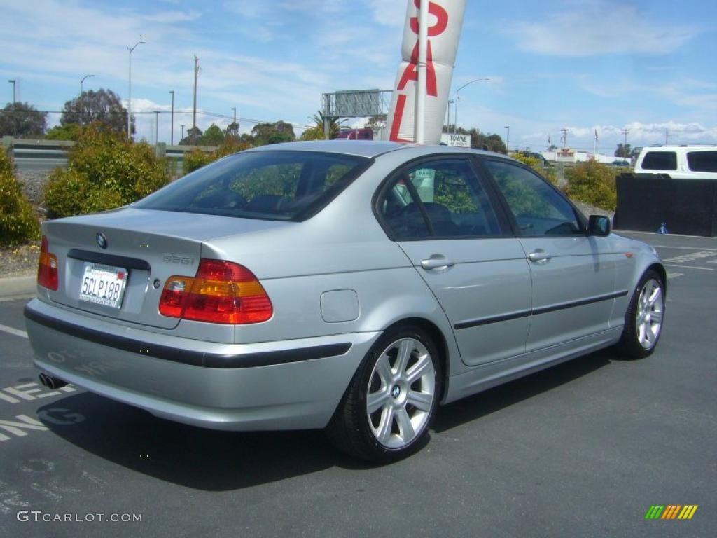 2003 3 Series 325i Sedan - Titanium Silver Metallic / Black photo #4