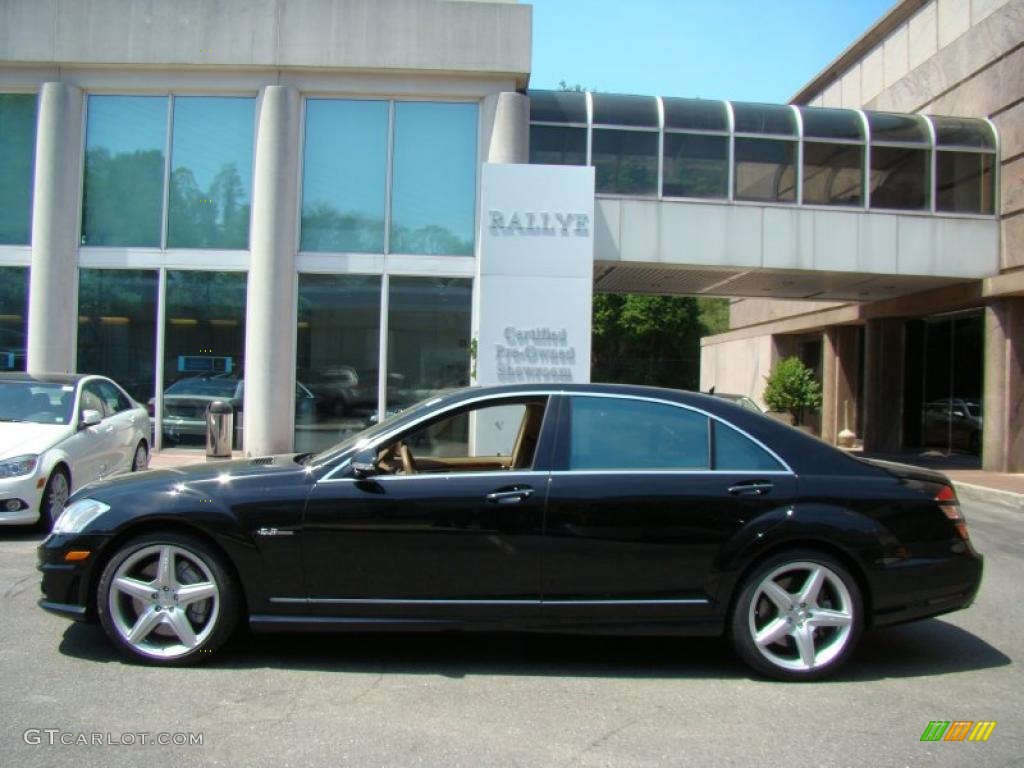 2008 S 63 AMG Sedan - Black / Cashmere/Savanna photo #3
