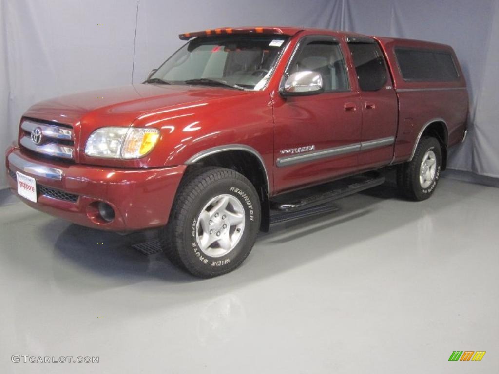 2003 Tundra SR5 Access Cab 4x4 - Salsa Red Pearl / Light Charcoal photo #1