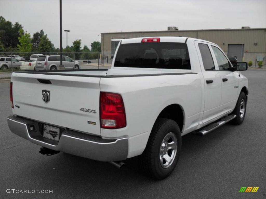 2010 Ram 1500 ST Quad Cab 4x4 - Stone White / Dark Slate/Medium Graystone photo #4