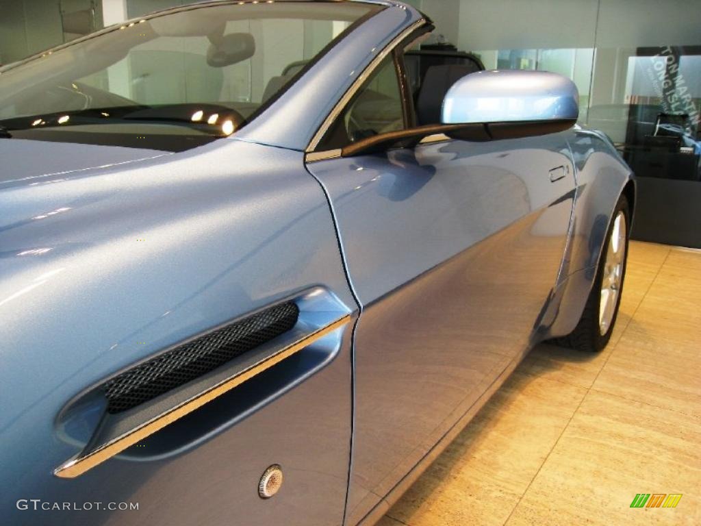 2008 V8 Vantage Roadster - Glacial Blue 2 / Caspian Blue photo #9