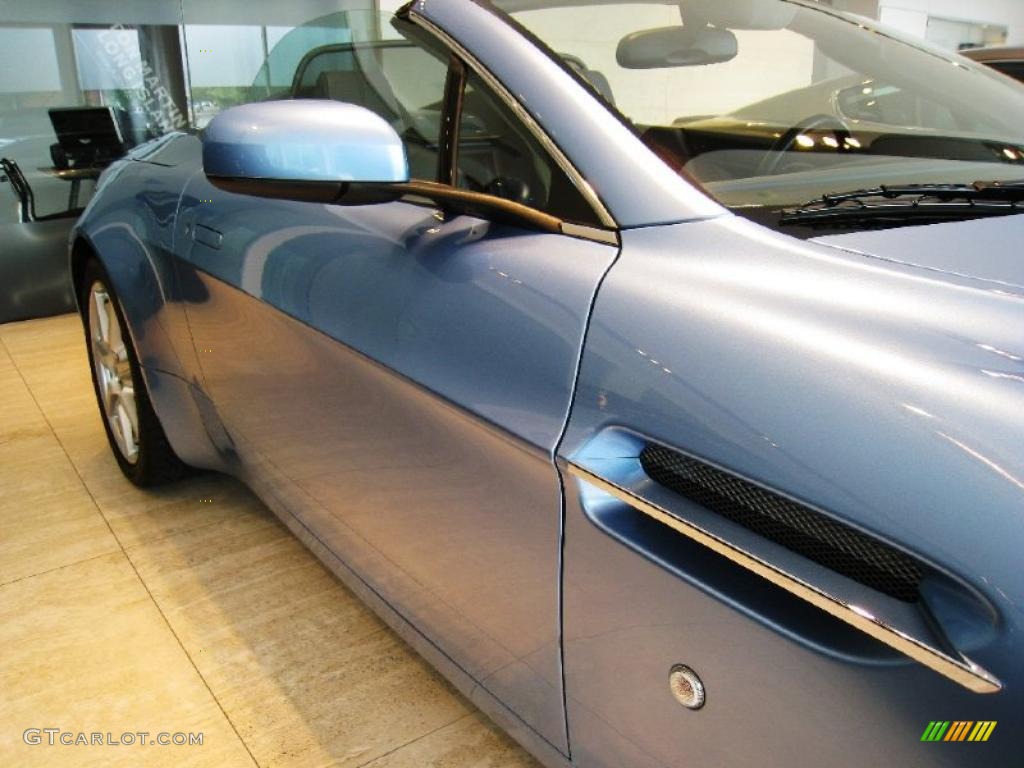 2008 V8 Vantage Roadster - Glacial Blue 2 / Caspian Blue photo #10