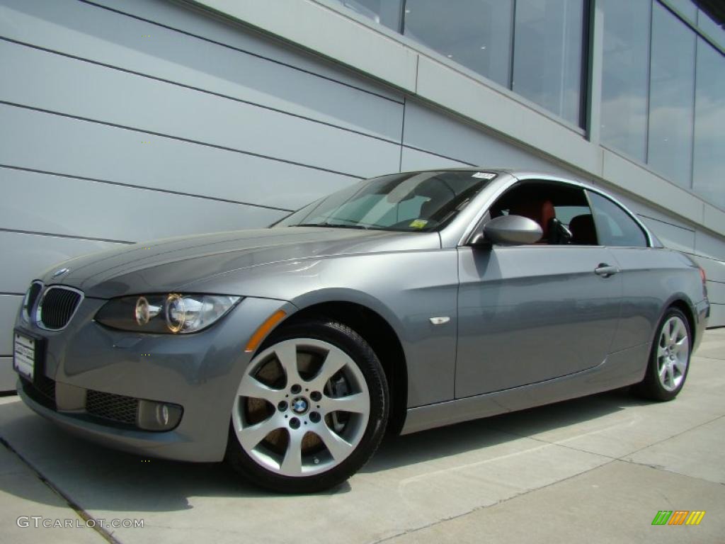 2007 3 Series 335i Convertible - Space Gray Metallic / Coral Red/Black photo #1