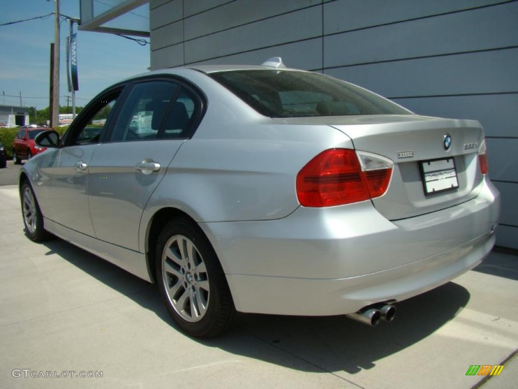 2007 3 Series 328xi Sedan - Titanium Silver Metallic / Black photo #3