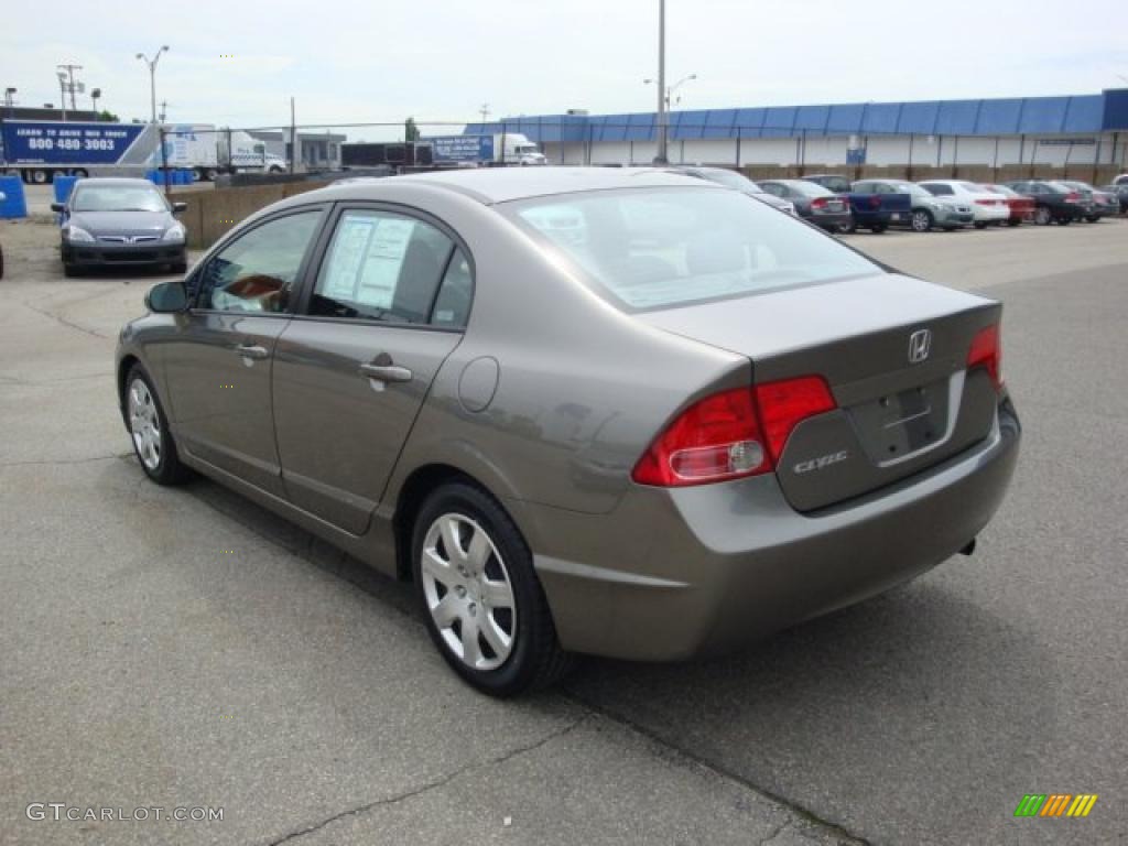 2007 Civic LX Sedan - Galaxy Gray Metallic / Gray photo #2