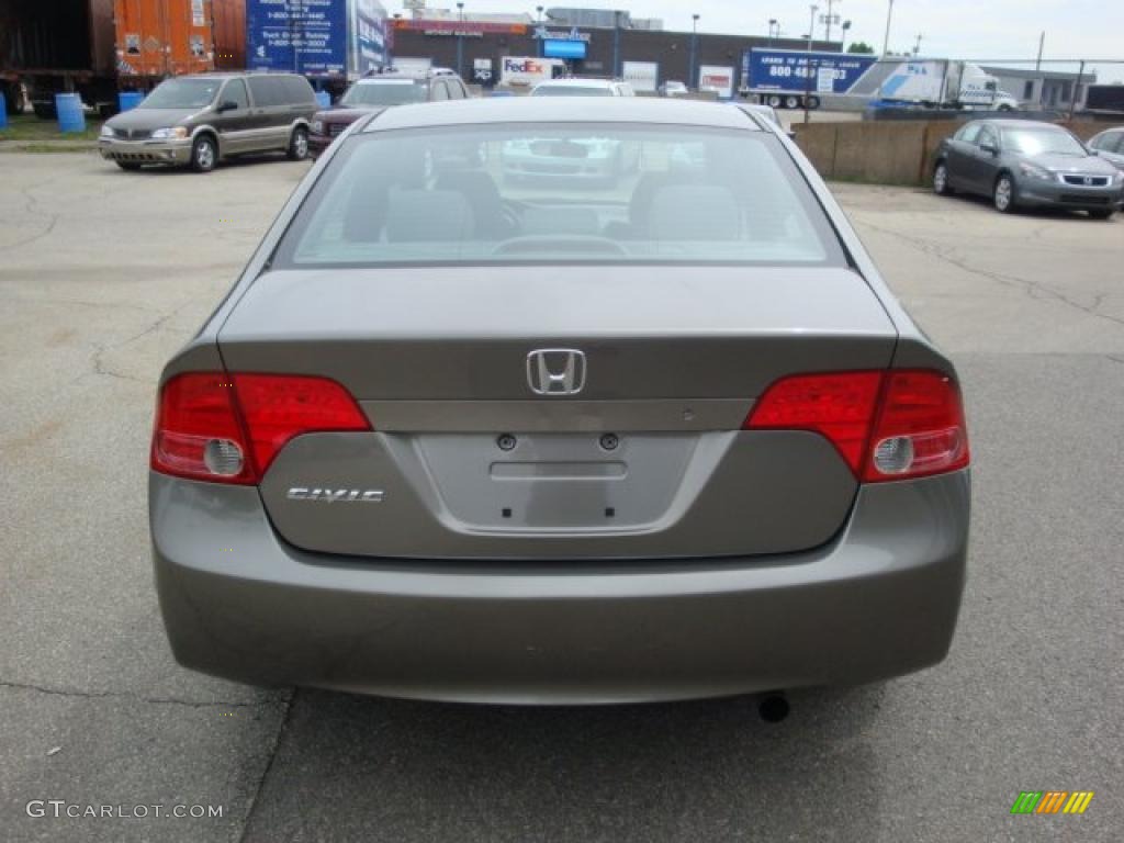 2007 Civic LX Sedan - Galaxy Gray Metallic / Gray photo #3