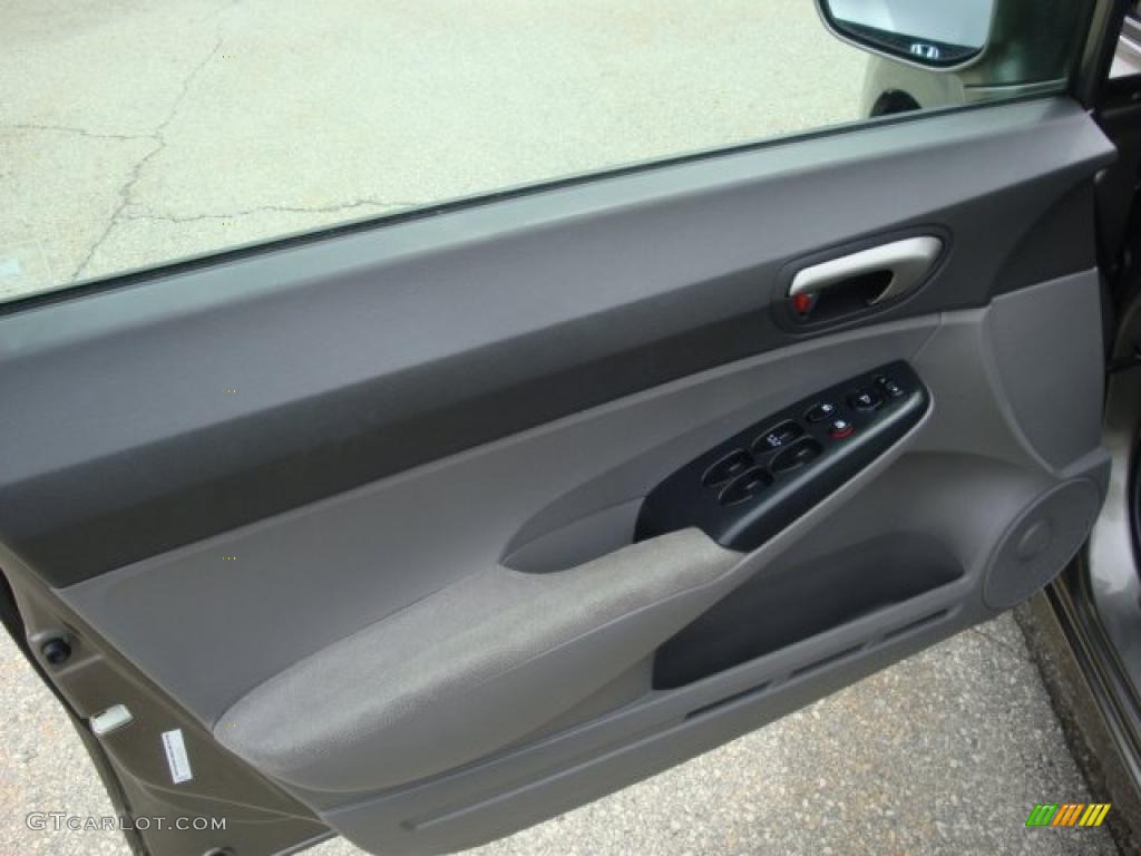 2007 Civic LX Sedan - Galaxy Gray Metallic / Gray photo #11