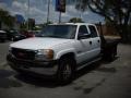 2002 Summit White GMC Sierra 3500 SL Crew Cab 4x4 Dually Flat Bed  photo #7