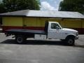 1997 Oxford White Ford F350 XL Regular Cab Dually Chassis Flat Bed  photo #2