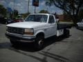 1997 Oxford White Ford F350 XL Regular Cab Dually Chassis Flat Bed  photo #7