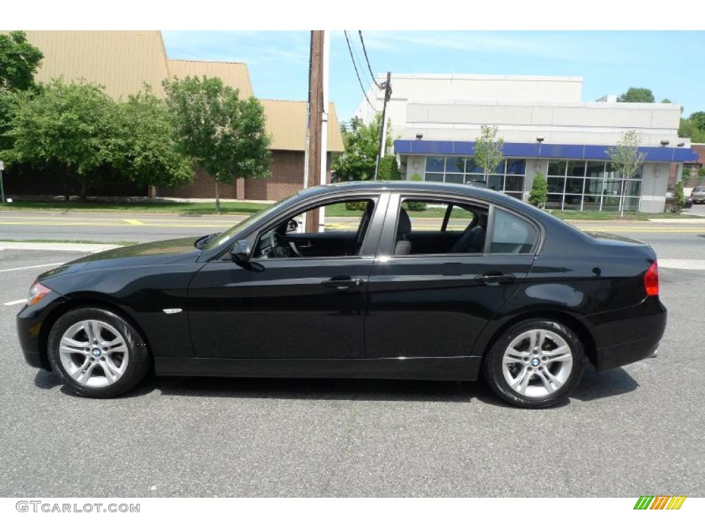 2008 3 Series 328xi Sedan - Jet Black / Black photo #4