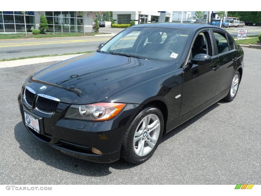 2008 3 Series 328xi Sedan - Jet Black / Black photo #6